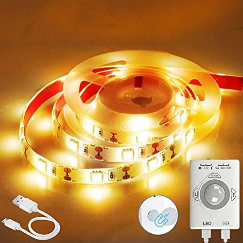 Lacasa Motion Sensor LED Strip Lights, Closet Wardrobe Light Strip, Under Cabinet Light Warm Whit... | Amazon (US)