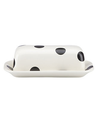 New York Deco Dot Covered Butter Dish | Macy's