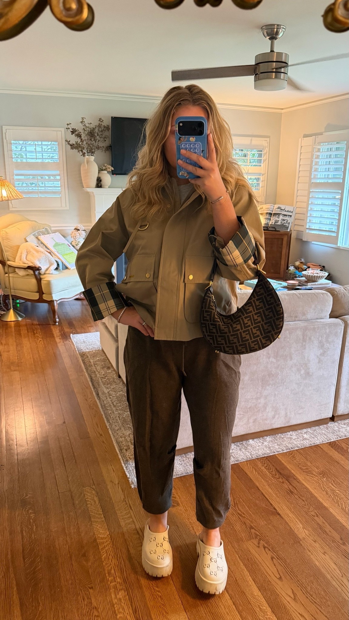 In a size 8! My favorite rain jacket from
Barbour