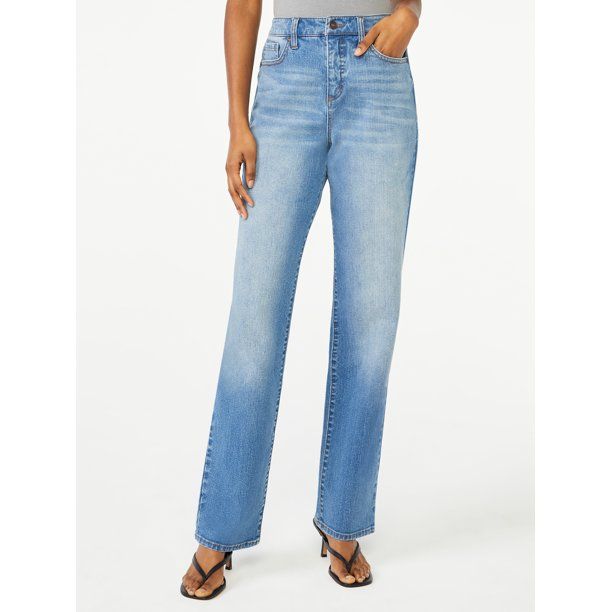 Scoop Women's Benton Ultra High Rise Trouser Jeans - Walmart.com | Walmart (US)