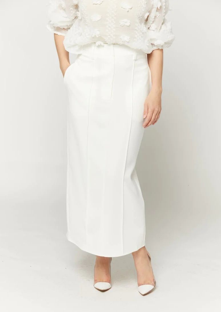 Mayana Tailored Maxi Skirt - Off White | Benaar La