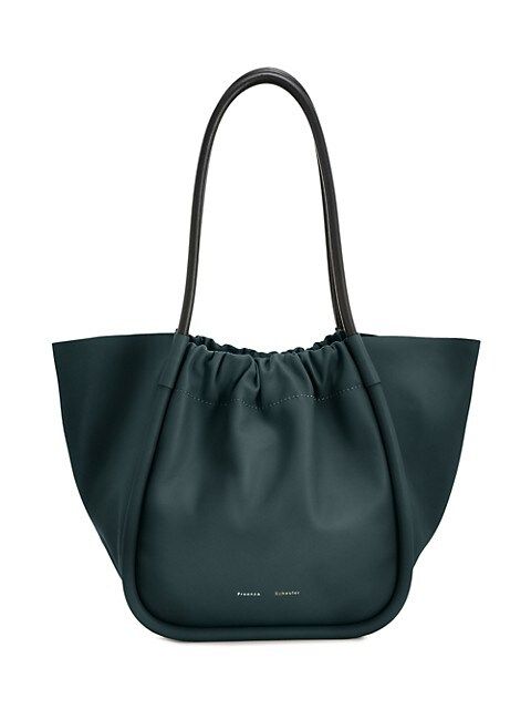 Ruched Leather Tote | Saks Fifth Avenue