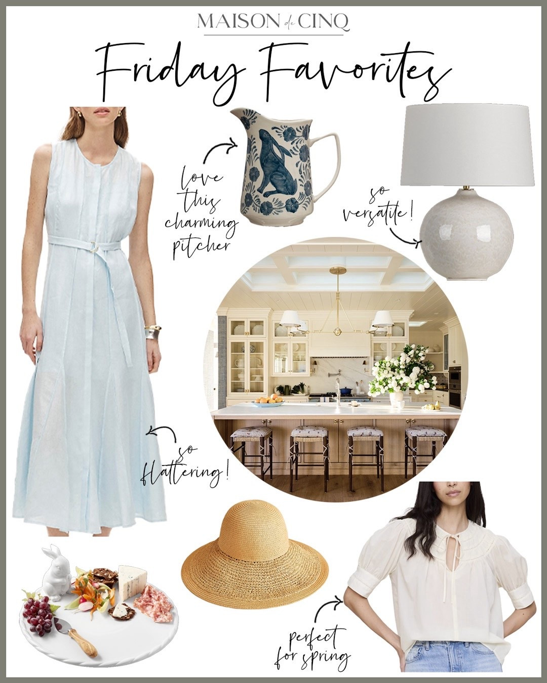 This week on Friday Favorites we’re sharing pretty lamps on sale, the cutest gardening essentials, pretty spring tops that are more elevated than a tee, plus the cutest Easter serveware ever!

Home decor, tabletop, Easter decor, spring decor, spring dress, spring fashion, spring outfit, 

#LTKHome #LTKSeasonal #LTKOver40