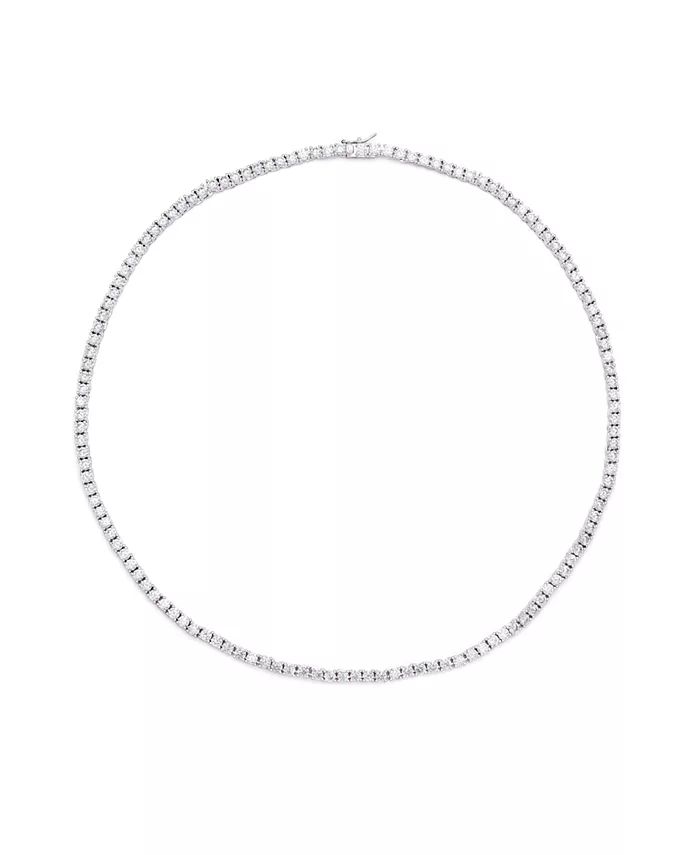 Macy's Cubic Zirconia Tennis Necklace In Silver Plate or Gold Plate - Macy's | Macy's