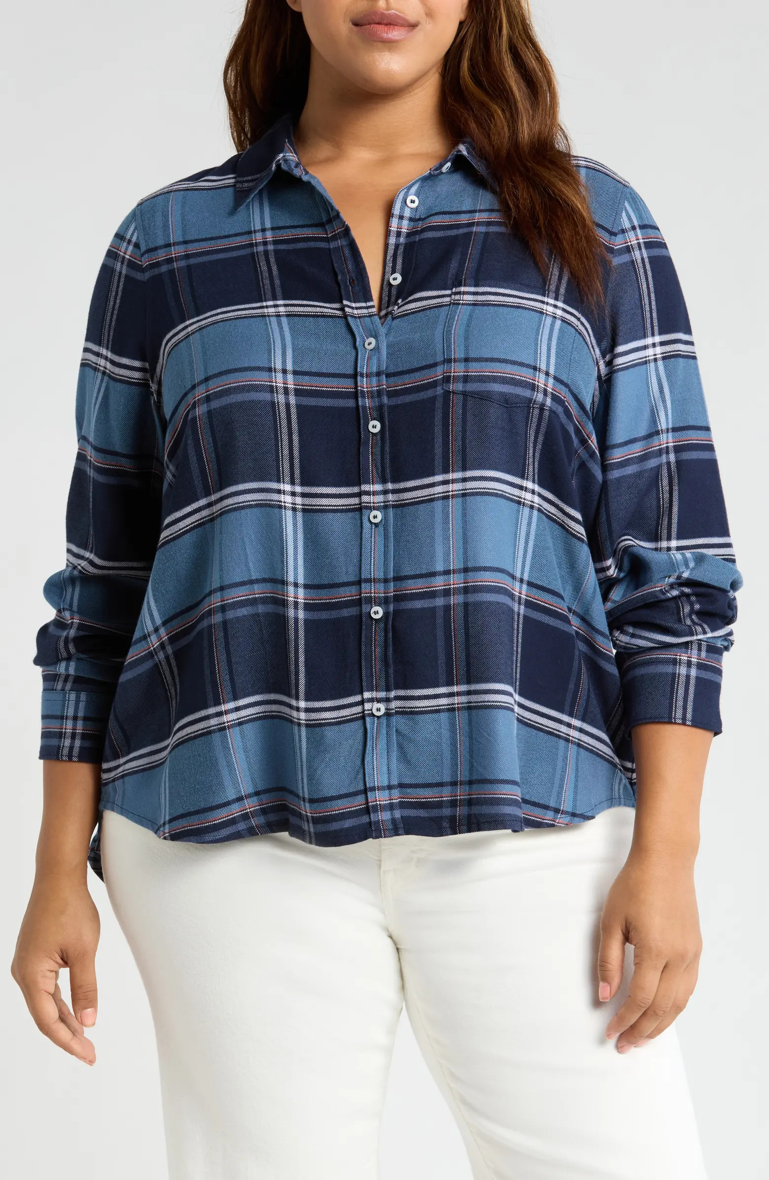 Caslon® Flannel Button-Up Shirt | Nordstrom | Nordstrom