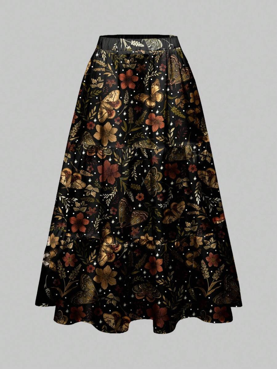 ROMWE Fairycore Autumn/Winter Nature-Inspired Vacation Hippie Plant, Leaf, Maple Leaf, Mushroom A... | SHEIN