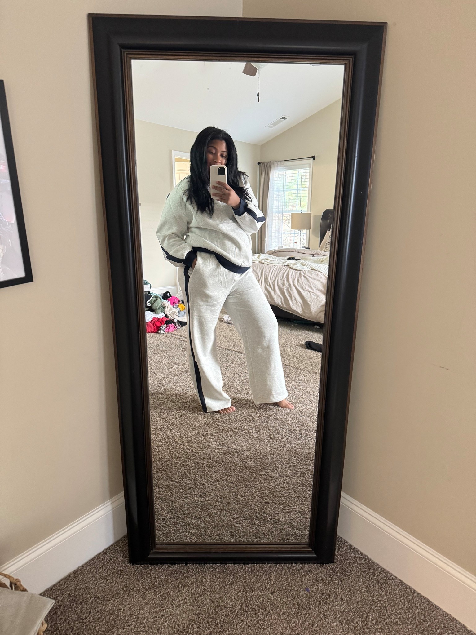 Want an easy outfit that takes no energy to put together?! Grab this sweatsuit! It’s so soft and so warm! This is going to be great for those cold school morning drop off! 

#LTKMidsize #LTKCyberWeek #LTKmomlife