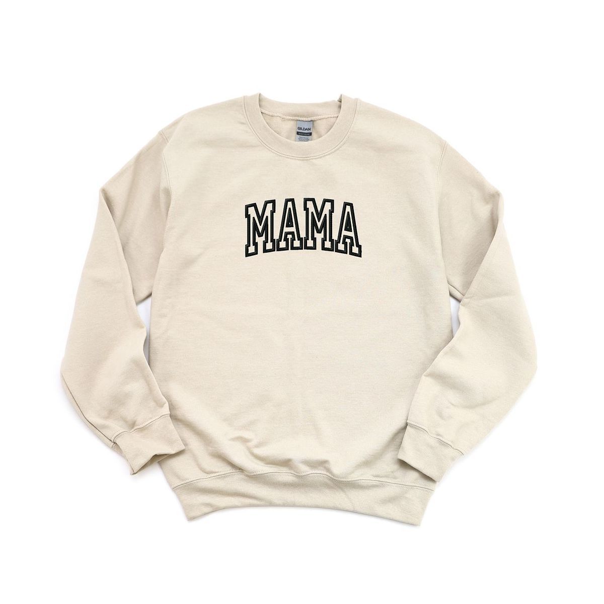 Simply Sage Market Women's Graphic Sweatshirt Embroidered Mama- White Embroidery | Target