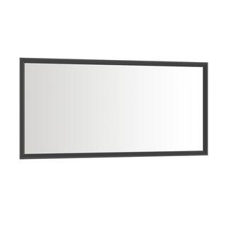 60.00 in. W x 30.00 in. H Rectangular Aluminium Frame Vertical/Horizontal Wall Bathroom Mirror in Black | The Home Depot
