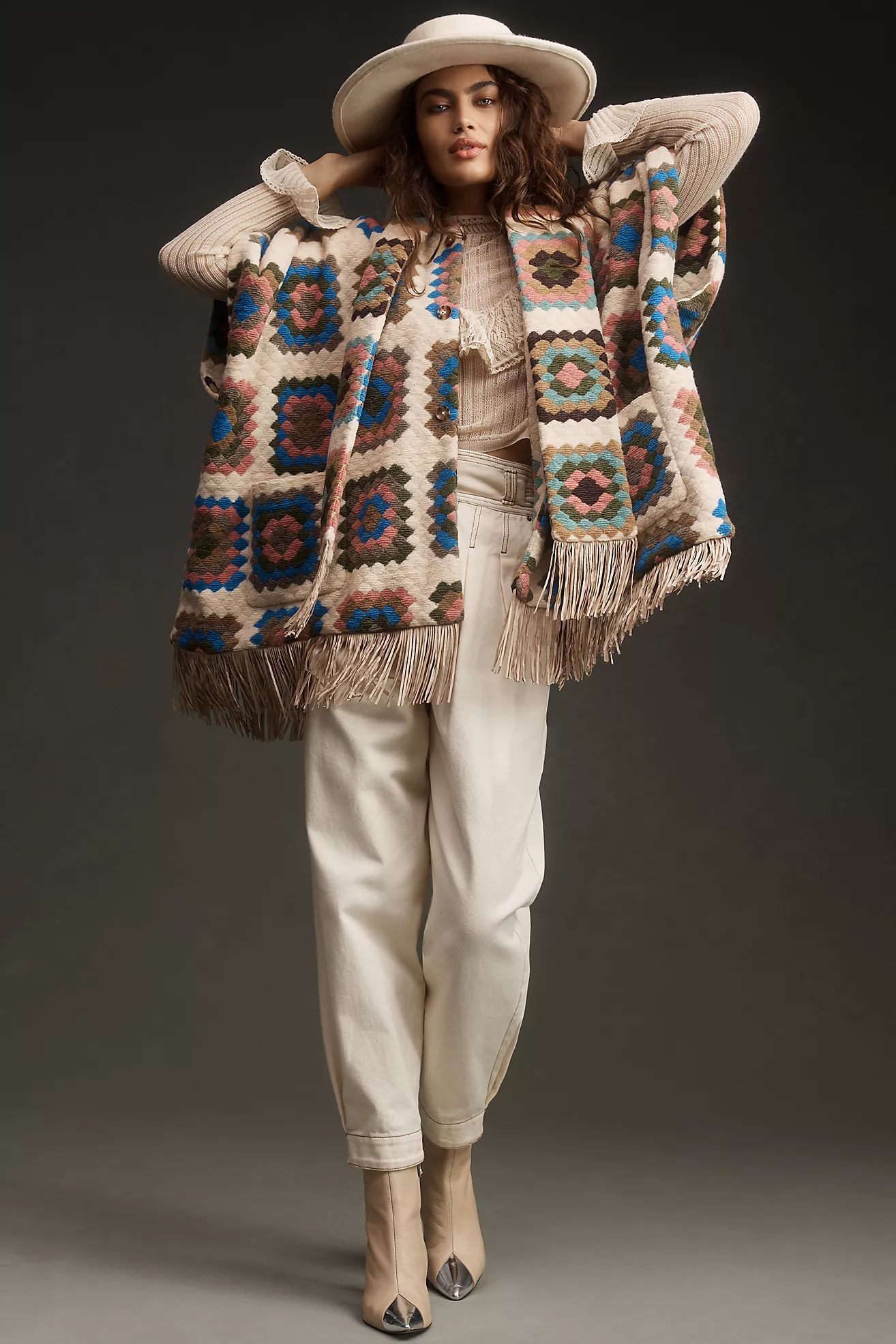 Hutch Rai Reversible Crochet Poncho | Anthropologie (US)