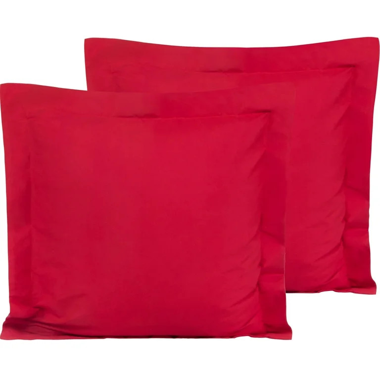 Flxxie 2 Pack Microfiber Euro Pillow Shams, Ultra Soft European Throw Pillow Covers, Decorative S... | Walmart (US)