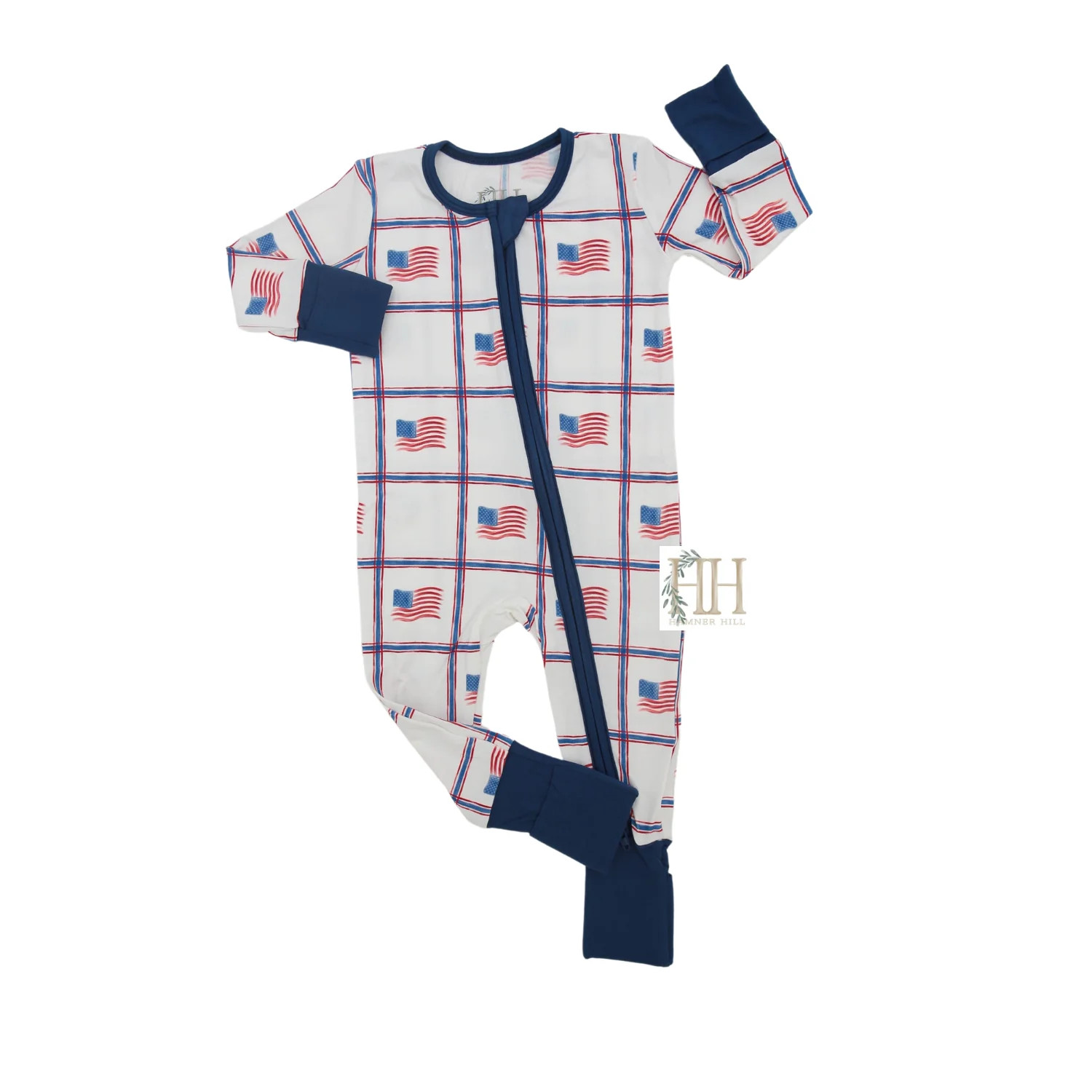 American Way Double Zipper Romper | Hamner Hill