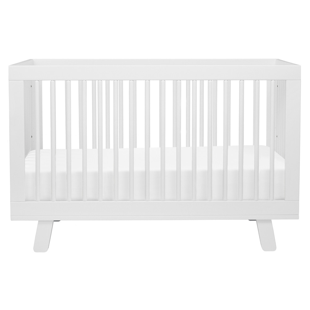 Babyletto Hudson White Pine Wood 3-in-1 Convertible Crib with Toddler Bed Conversion Kit | Kathy Kuo Home