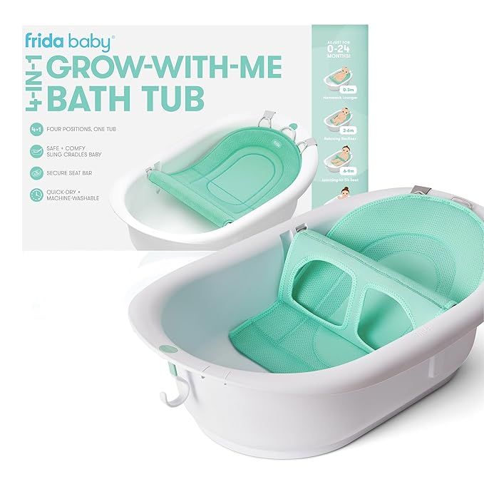 Frida Baby 4-in-1 Grow-with-Me Baby Bathtub, Baby Tub for Newborns to Toddler with Removable Bath... | Amazon (US)