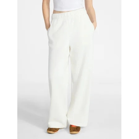 No Boundaries Soft Fleece Wide Leg Pants 30” Inseam 1 or 2-Pack Women’s XXS-4X | Walmart (US)