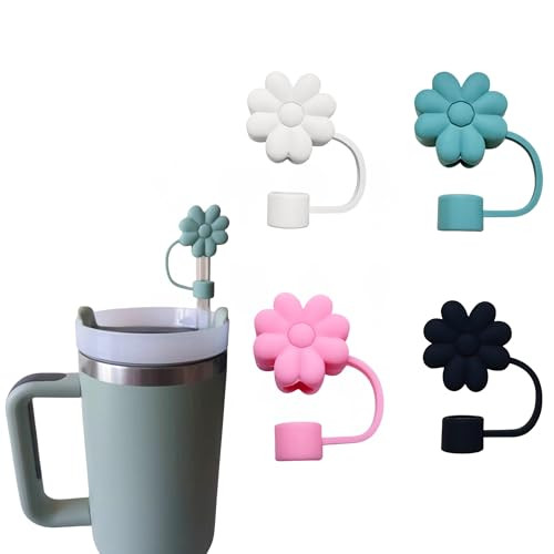 Food Grade Silicone Straw Covers Cap Compatible with Stanley Cup 30 40 oz，Cute Funny Tumbler Straw Topper Accessories for Man & Woman Gift | Amazon (US)