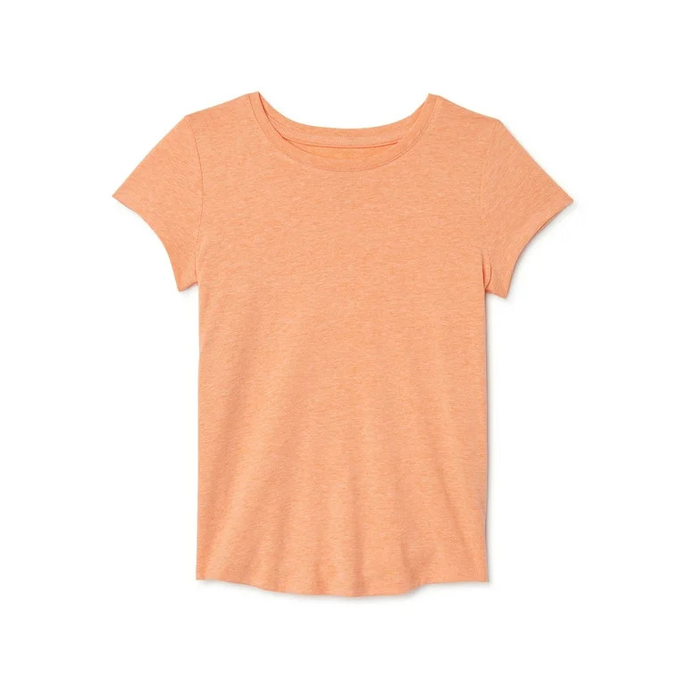 Wonder Nation Girls Kid Tough T-Shirt with Short Sleeves, Sizes 4-18 & Plus | Walmart (US)