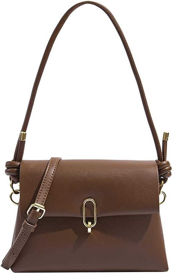 Medium Flap Crossbody Bags for Women Vegan Leather Purse Handbag with 2 Removable Straps Fashion ... | Amazon (US)