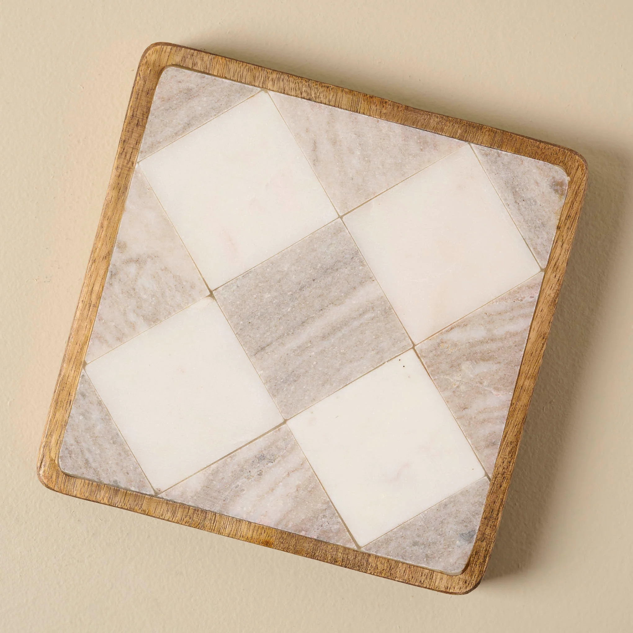 Everett Checkered Marble Trivet | Magnolia