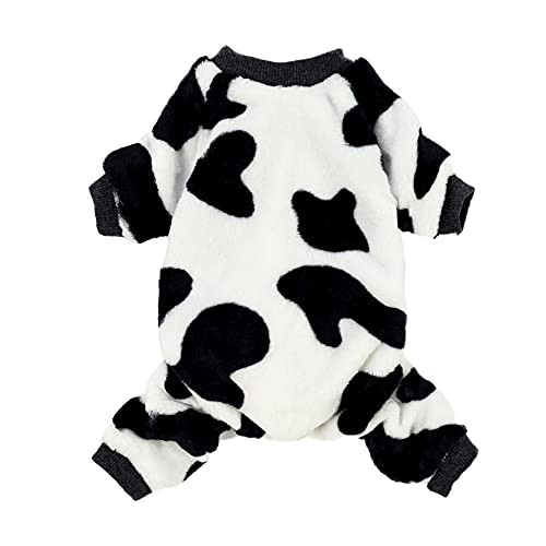 Fitwarm® Adorable Milk Cows Pet Dog Clothes Comfy Velvet Winter Pajamas Coat Jumpsuit | Amazon (US)