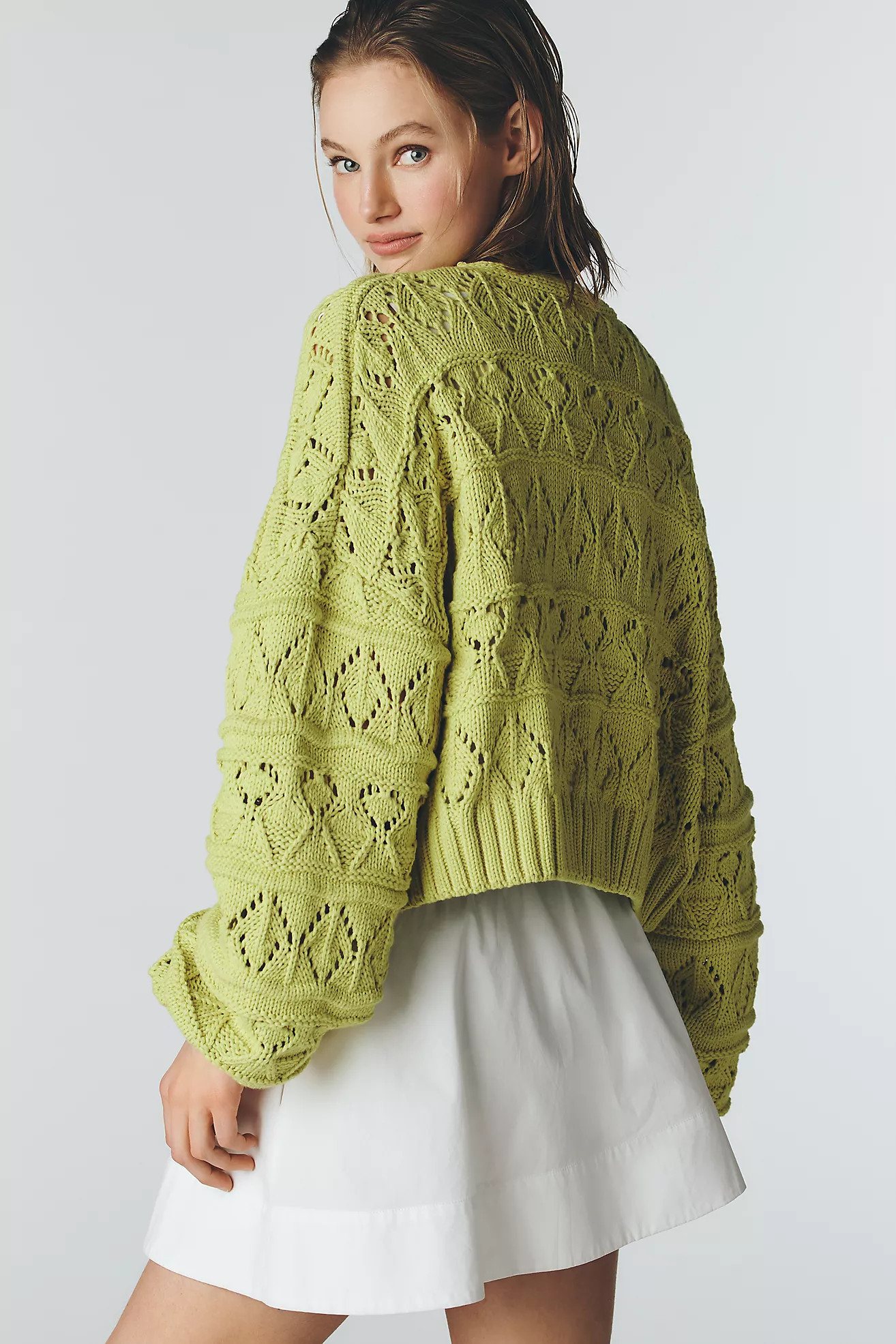 Maeve Chunky Tape Yarn Cardigan Sweater | Anthropologie (US)