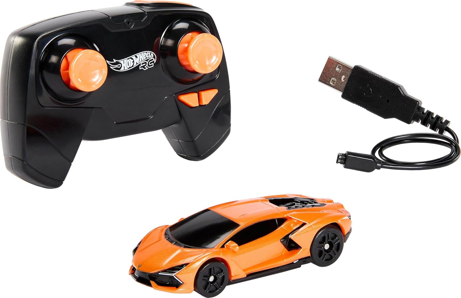 Hot Wheels RC Toy Car, Remote-Control Lamborghini Revuelto in 1:64 Scale, Recharge with USB Cable... | Amazon (US)