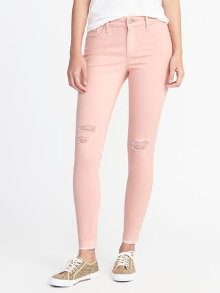 Old Navy Womens Mid-Rise Raw-Edge Rockstar Jeans For Women Kiss And Makeup Size 0 | Old Navy US