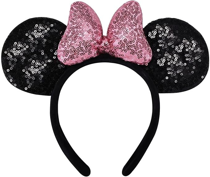 ODOCARE Handmade Mouse Ears Headband for Women and Ladies, Polka Dot Bow Minnie Ears Costume Acce... | Amazon (US)
