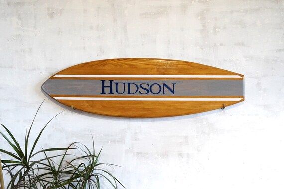 Decorative surfboard wall art - personalized surf sign - wooden surf board - 3 feet | Etsy (US)