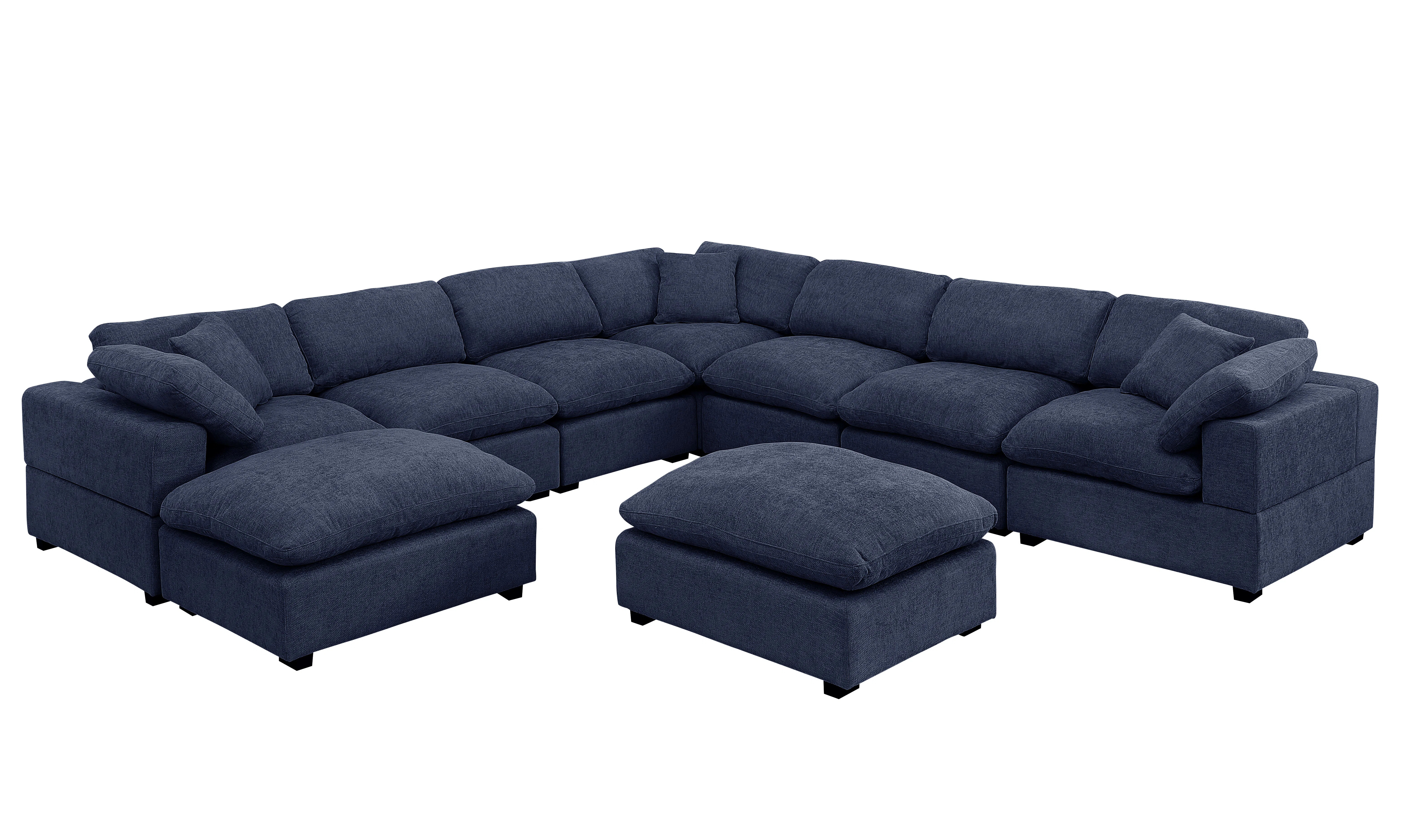 Latitude Run® Corto Nine Piece Oversized Reversible Corner Sectional | Wayfair | Wayfair North America