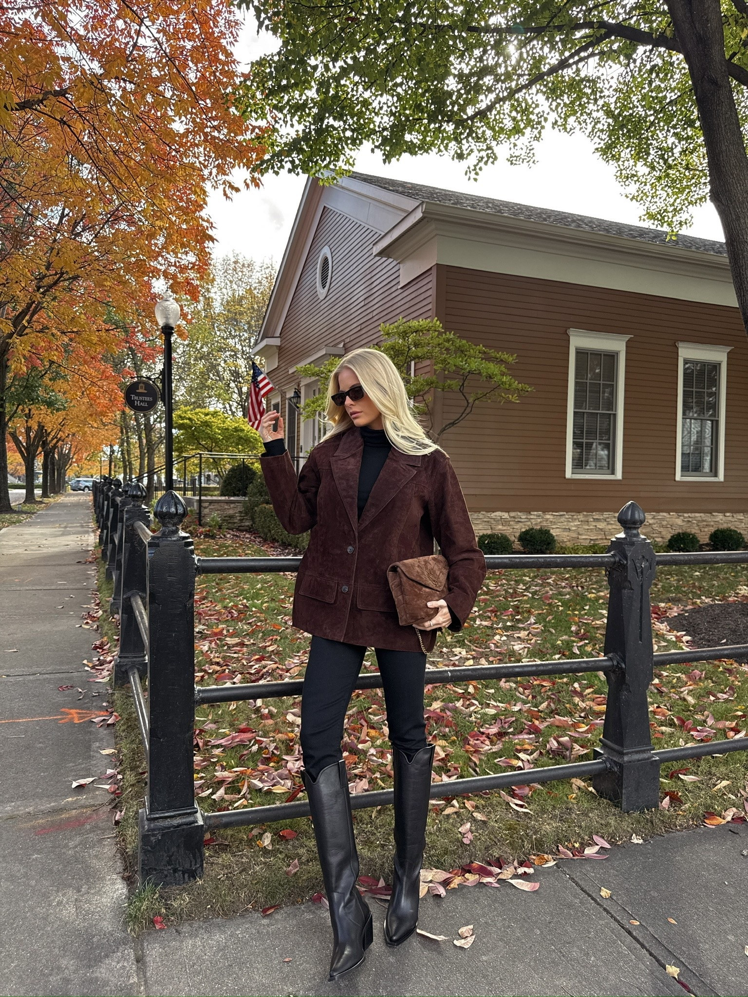 SIZE: small in blazer (exact color sold out - linked in another color as well as similar), boots run tts ($$ - linked similar), linked similar in everything else! #kathleenpost

Fall outfit, fall fashion, Thanksgiving outfit, suede, fall boots, western boot, suede bag

#LTKootd #LTKSeasonal