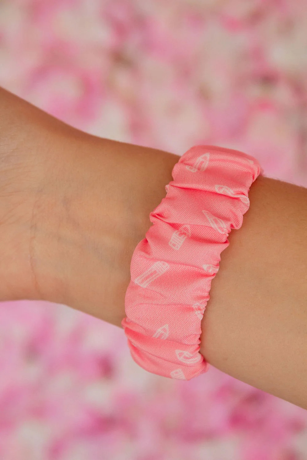 Pink Fresh Page Scrunchie Watch Band | Shop Andi