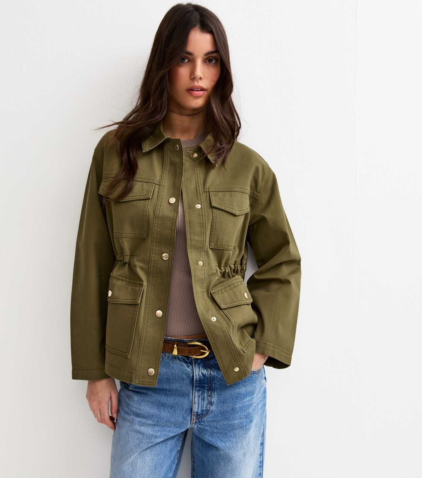 Khaki Four Pocket Shacket | New Look | New Look (UK)