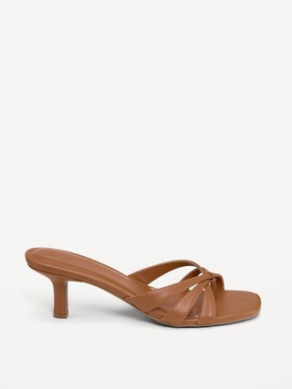 Strappy Kitten-Heel Sandals for Women | Old Navy (US)