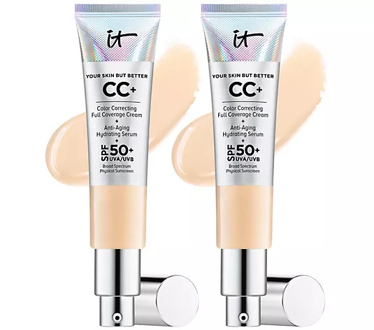 IT Cosmetics CC+ Cream SPF 50 Foundation Duo - QVC.com | QVC