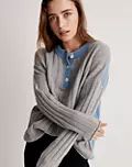 Madewell x Donni  (Re)sourced Cashmere-Merino Pullover Sweater in Colorblock | Madewell
