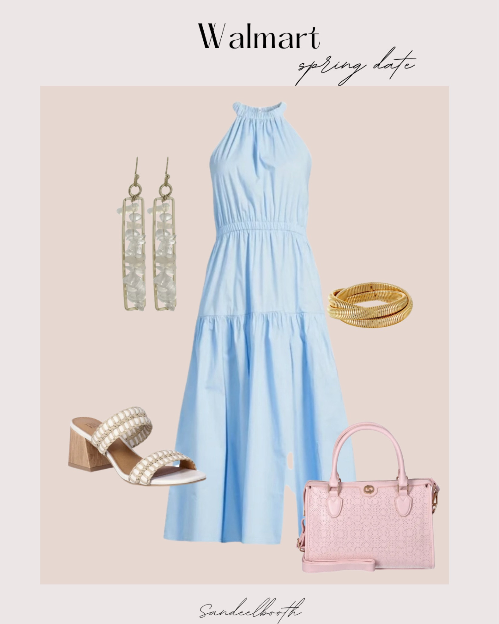 Spring date look with  @walmart. #walmartpartner #walmartfashion @walmartfashion

blue and white, weekend outfit, date dress, spring dress, blue dress, graduation dress, wedding outfit 

#LTKstyletip #LTKparties #LTKwedding