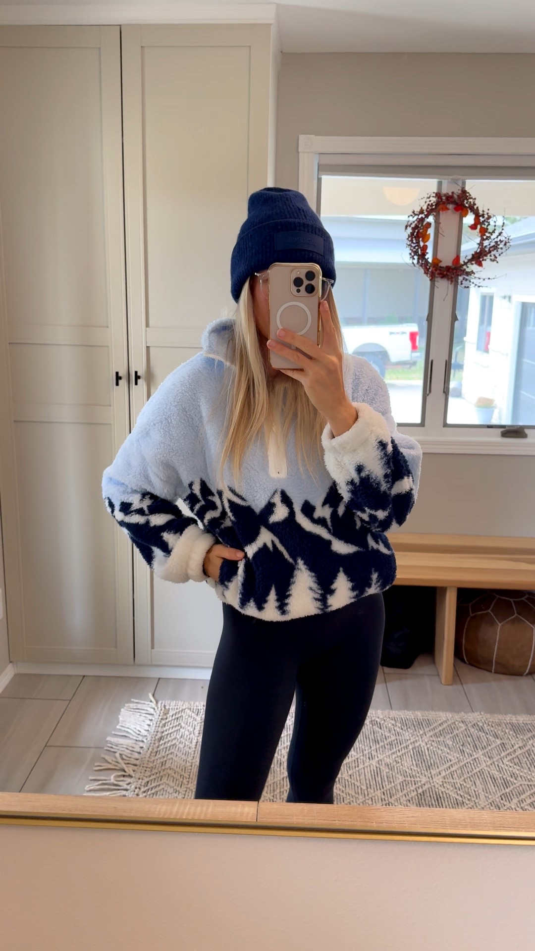 Walmart viral Mountain Sherpa pullover. Wearing size medium. Only $10!! Wearing size xsmall in the target leggings. I like to size down. 

#LTKStyleTip #LTKFindsUnder50