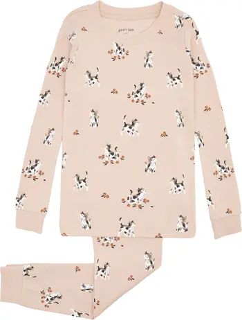 Kids' Kitten Fitted Organic Cotton Two-Piece Pajamas | Nordstrom