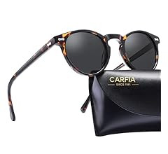CARFIA Vintage Polarized Sunglasses for Men UV400 Protection Retro Fashion Eyewear Hand-crafted A... | Amazon (US)