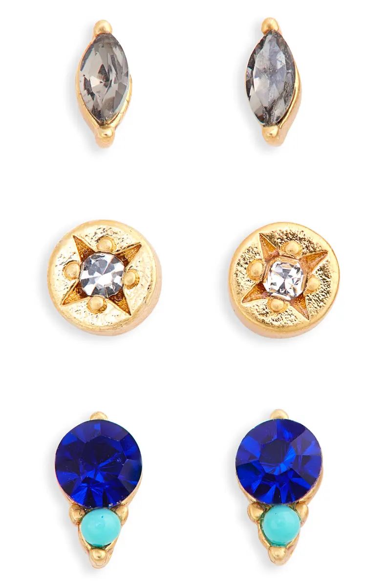 Set of 3 Gemtone Stud Earrings | Nordstrom | Nordstrom