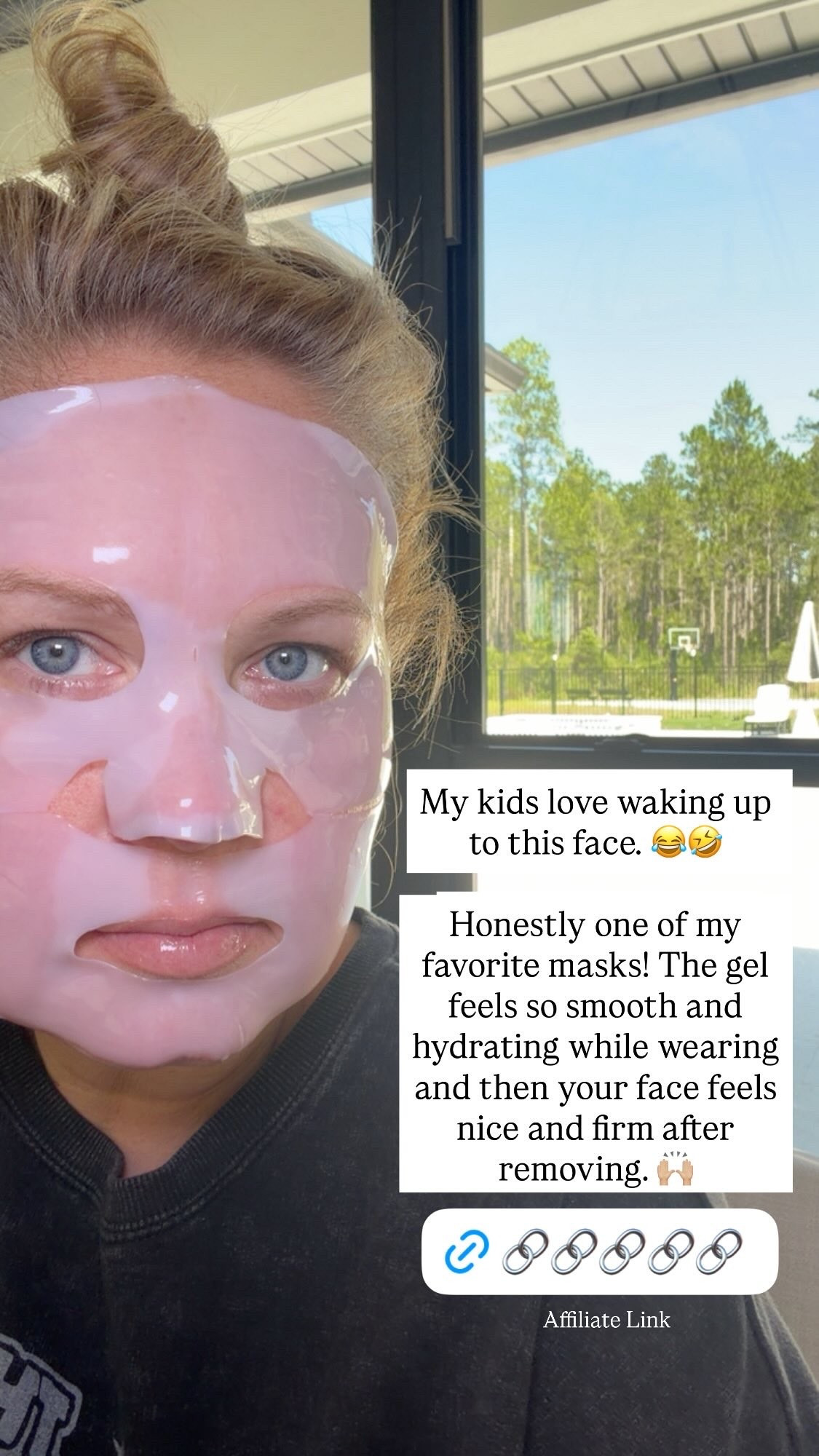 My kids love waking up to this face. 😂🤣

Honestly one of my favorite masks! The gel feels so smooth and hydrating while wearing and then your face feels nice and firm after removing. 🙌🏼 Affiliate Link