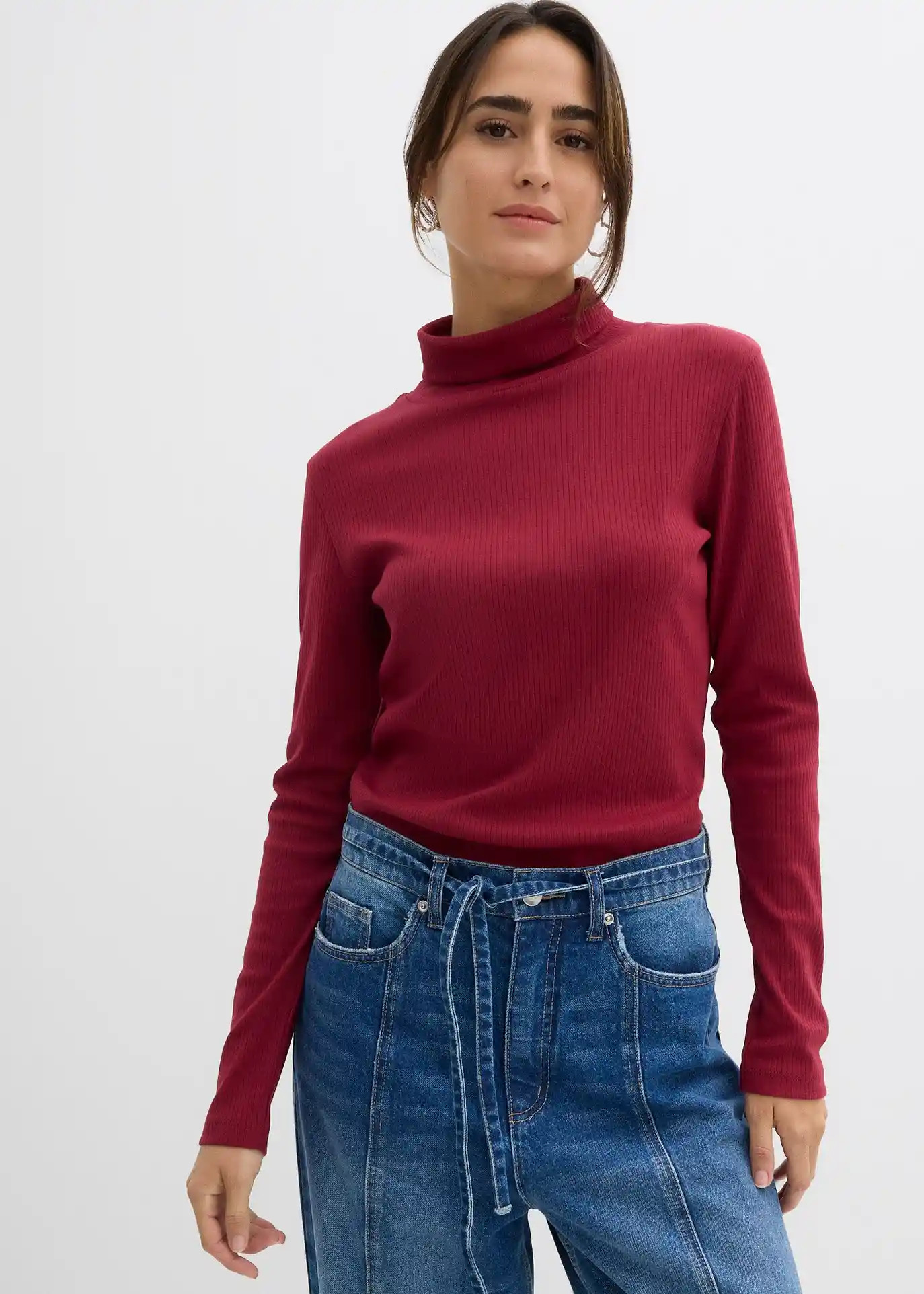 T-shirt col roulé 100% coton | Bonprix FR