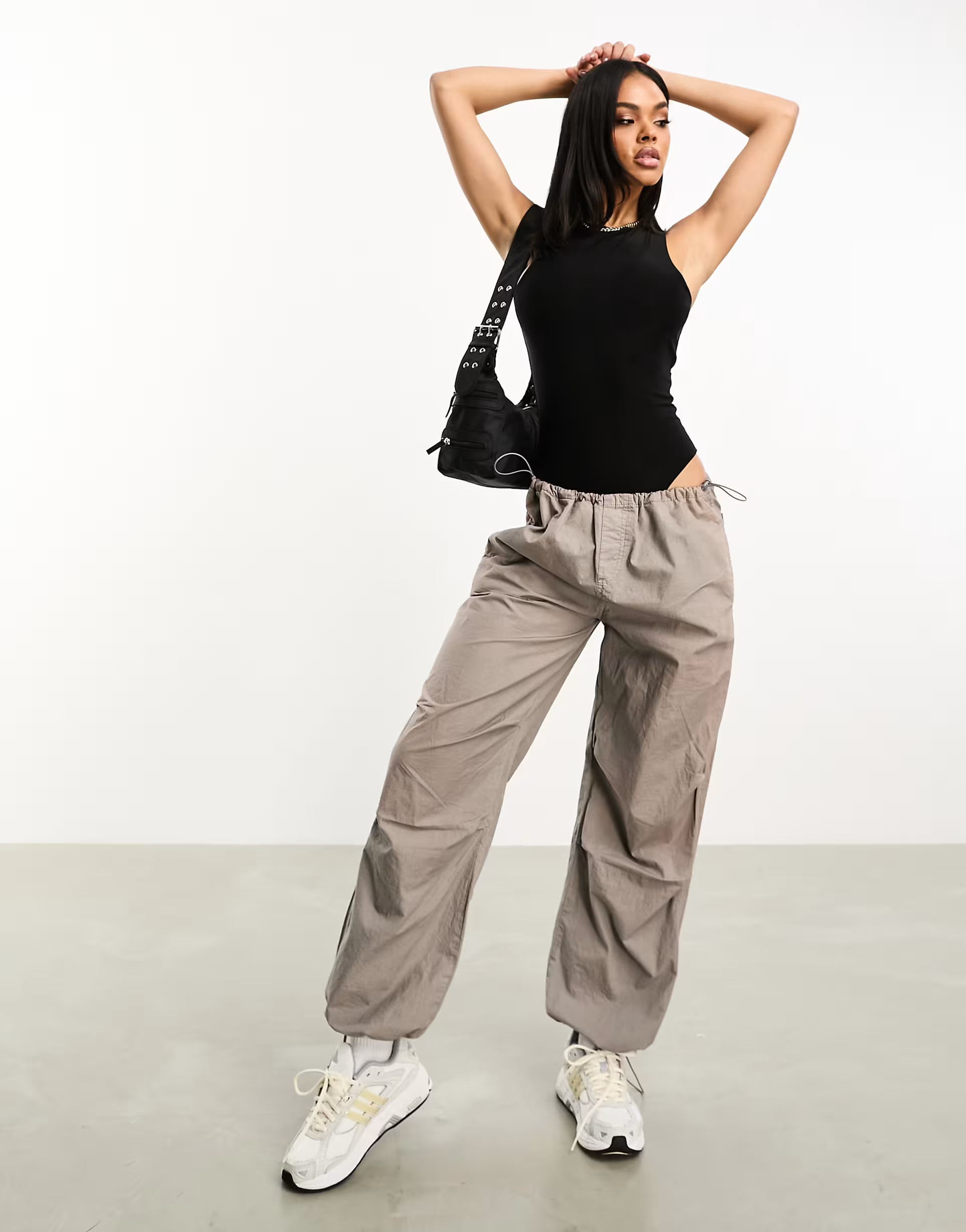 ASOS DESIGN double layer racer bodysuit in black | ASOS (Global)