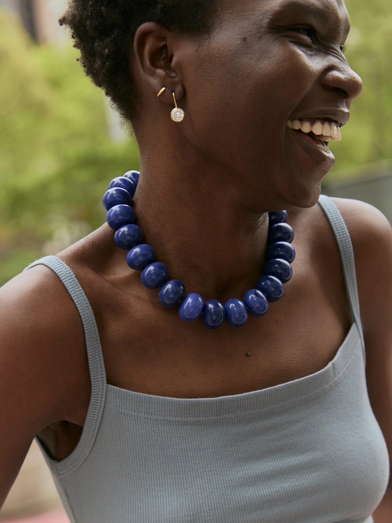 Joan Semi-Precious Necklace - Lapis | BaubleBar