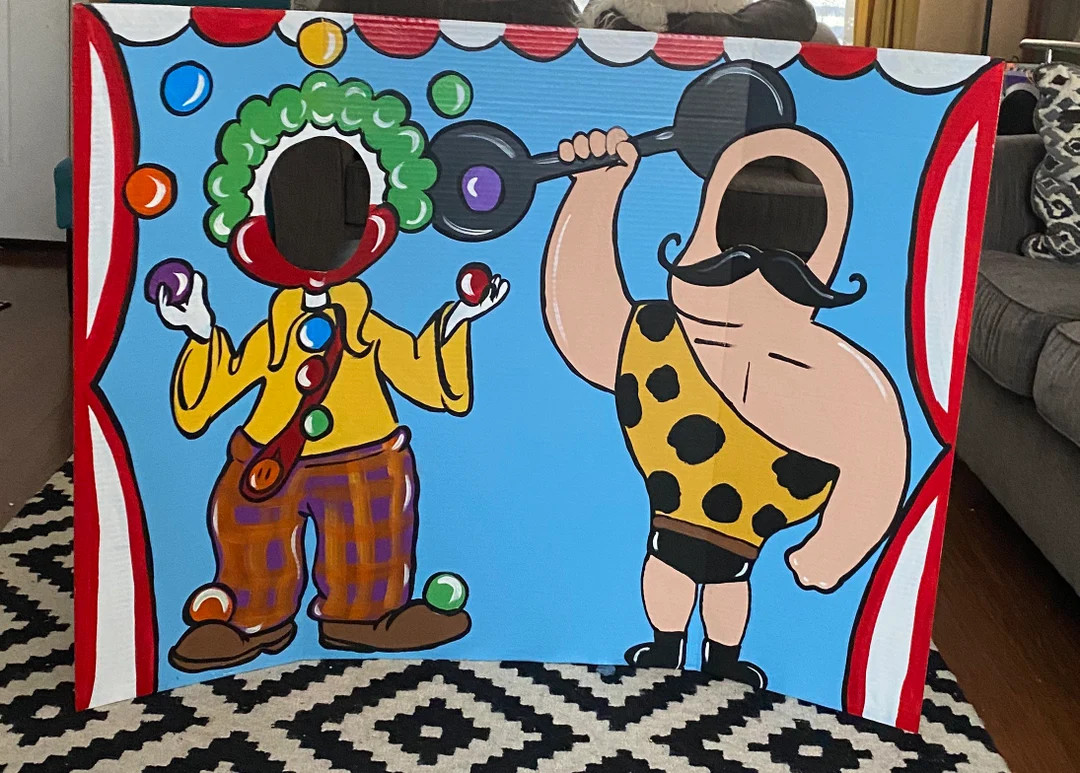 Circus Birthday- Circus Party- Circus Decoration- Circus Photo Prop- Circus Cutout- Strongman- Ph... | Etsy (US)