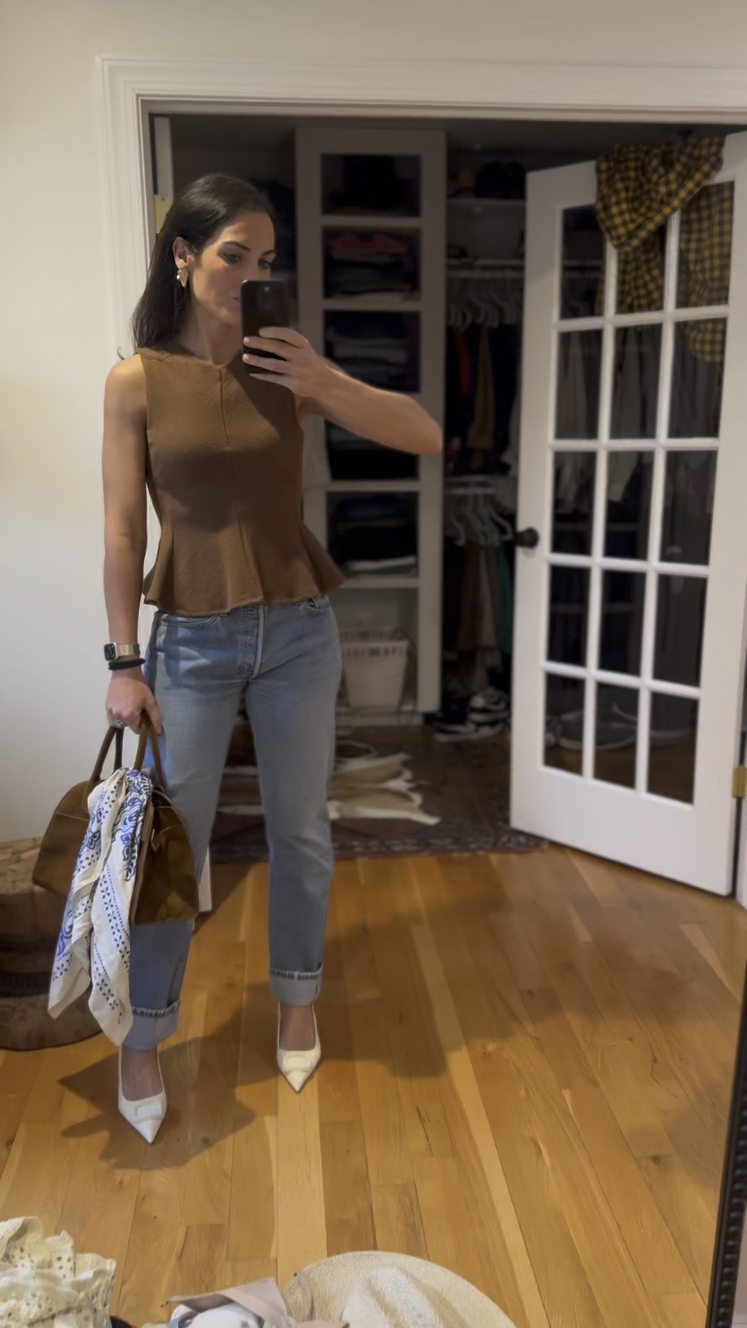 Peplum, vintage denim, and good vibes only.
Outfit of the night to toast one amazing friend!

New Zara peplum tank

Vintage Levi’s 

Old Zara sling backs

Amazon purse

H&M scarf and earrings

✌️

What I share: over 40 style, affordable style, fashion (vintage and new) and home decor (vintage and new) finds, mom style, travel tips and inspo. 

#LTKOver40 #LTKWatchNow #LTKStyleTip