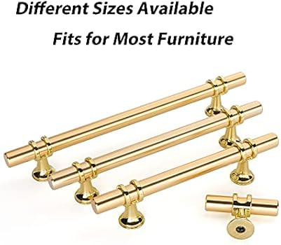 10 Pack Brushed Brass Cabinet Pulls Gold Cabinet Handles - Rergy 5in(128mm) Kitchen Cabinet Handles  | Amazon (US)