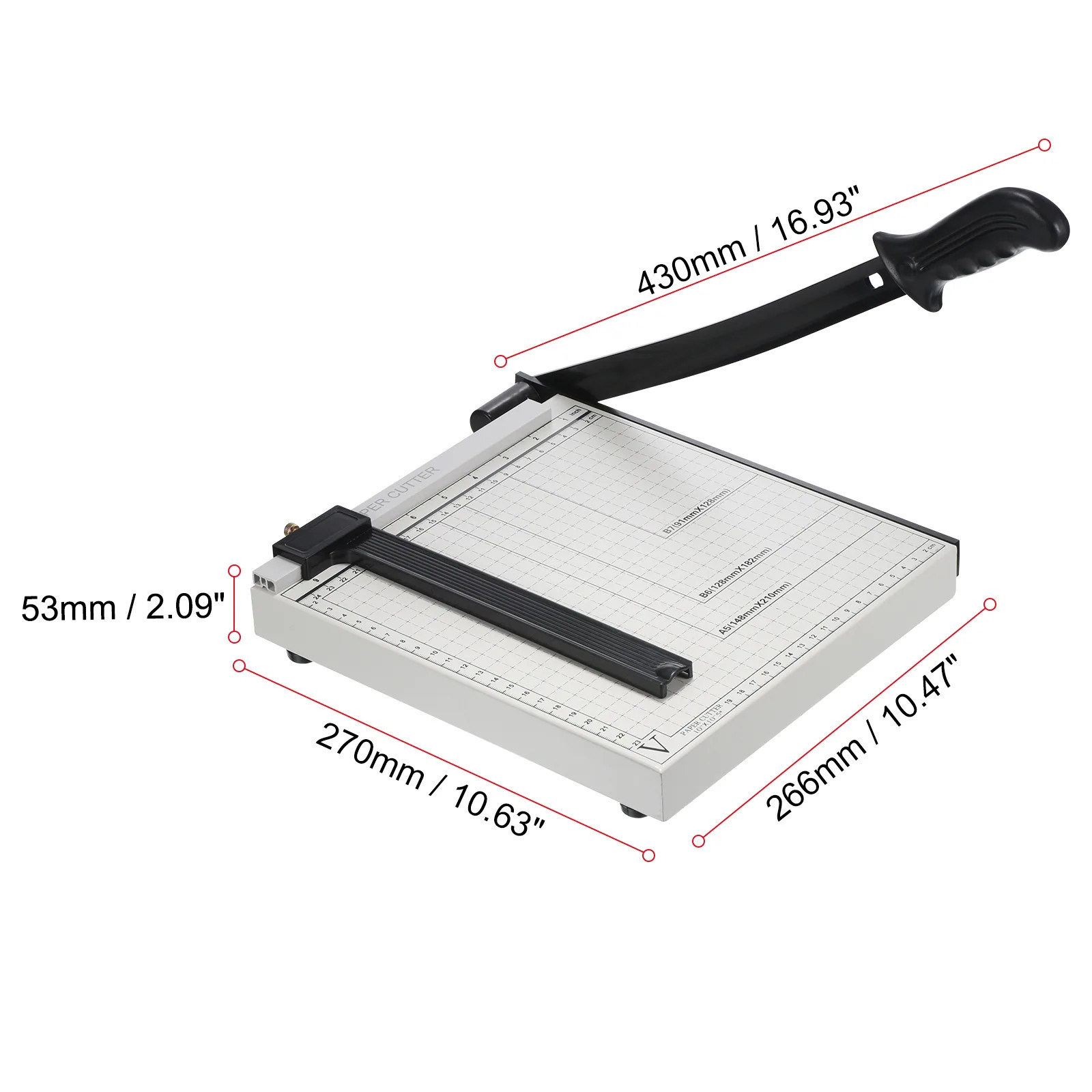 Paper Cutter B5 Paper Trimmer 10" Cutting Length 12 Sheet Capacity - White | Bed Bath & Beyond