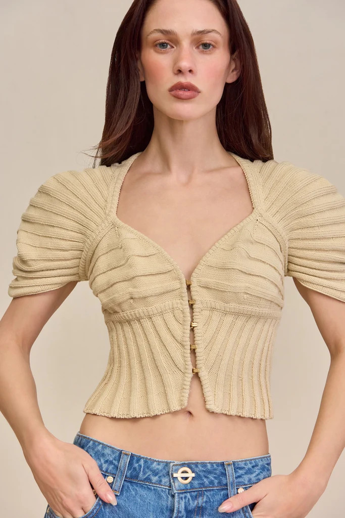 CILLIAN KNIT TOP - BEACH | Cult Gaia - US